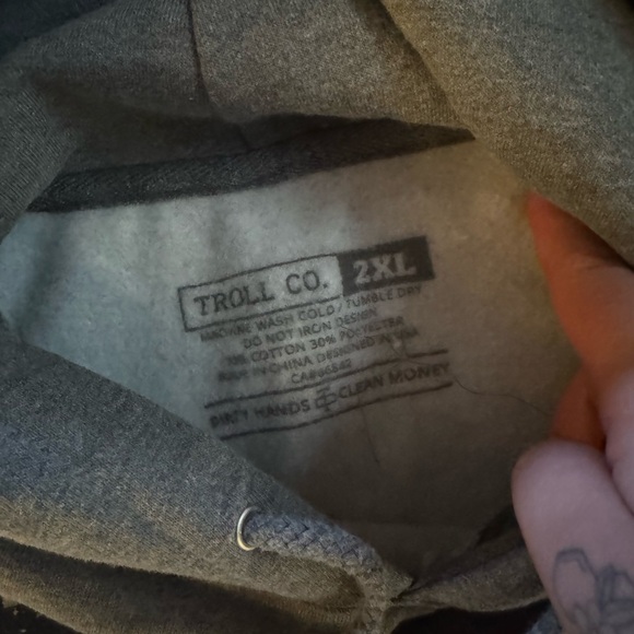 Gray Hoodie for Men - Picture 2 of 2